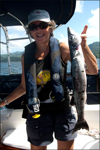 Ann Vanderhoof aboard Receta Ann Vanderhoof aboard Receta