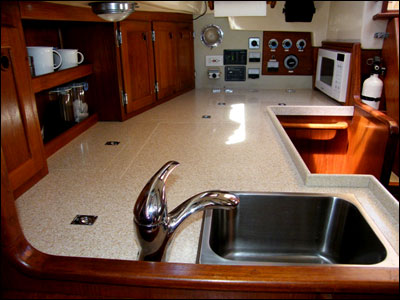 My new galley! (Photo by Carolyn O'Brien, S/V Windborne III)